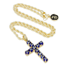 Load image into Gallery viewer, The Blue Evil Eye Cross
